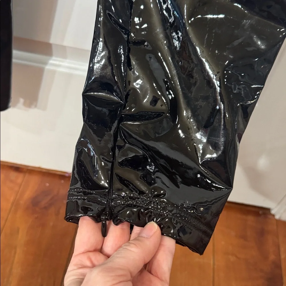 HOUSE OF CB LONDON HARMONY HIGH WAISTED PATRNT VINYL PANTS LARGE - Picture 7 of 16